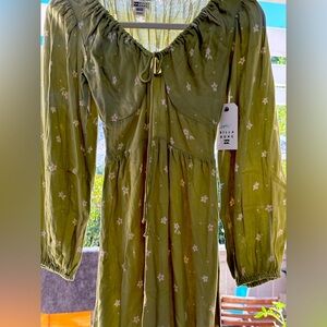 BILLABONG WOMEN DRESS SIZE XTRA SMALL NEW WITH TAGS LONG SLEEVE CUTENESS